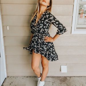 Floral Wrap dress
